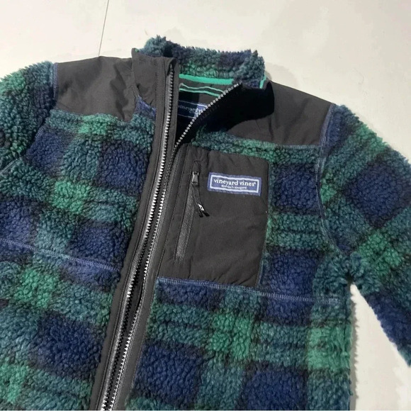 Vineyard vines High-Pile Fleece SuperShep Full-Zip Jacket holiday green‎ medium - Picture 5 of 9